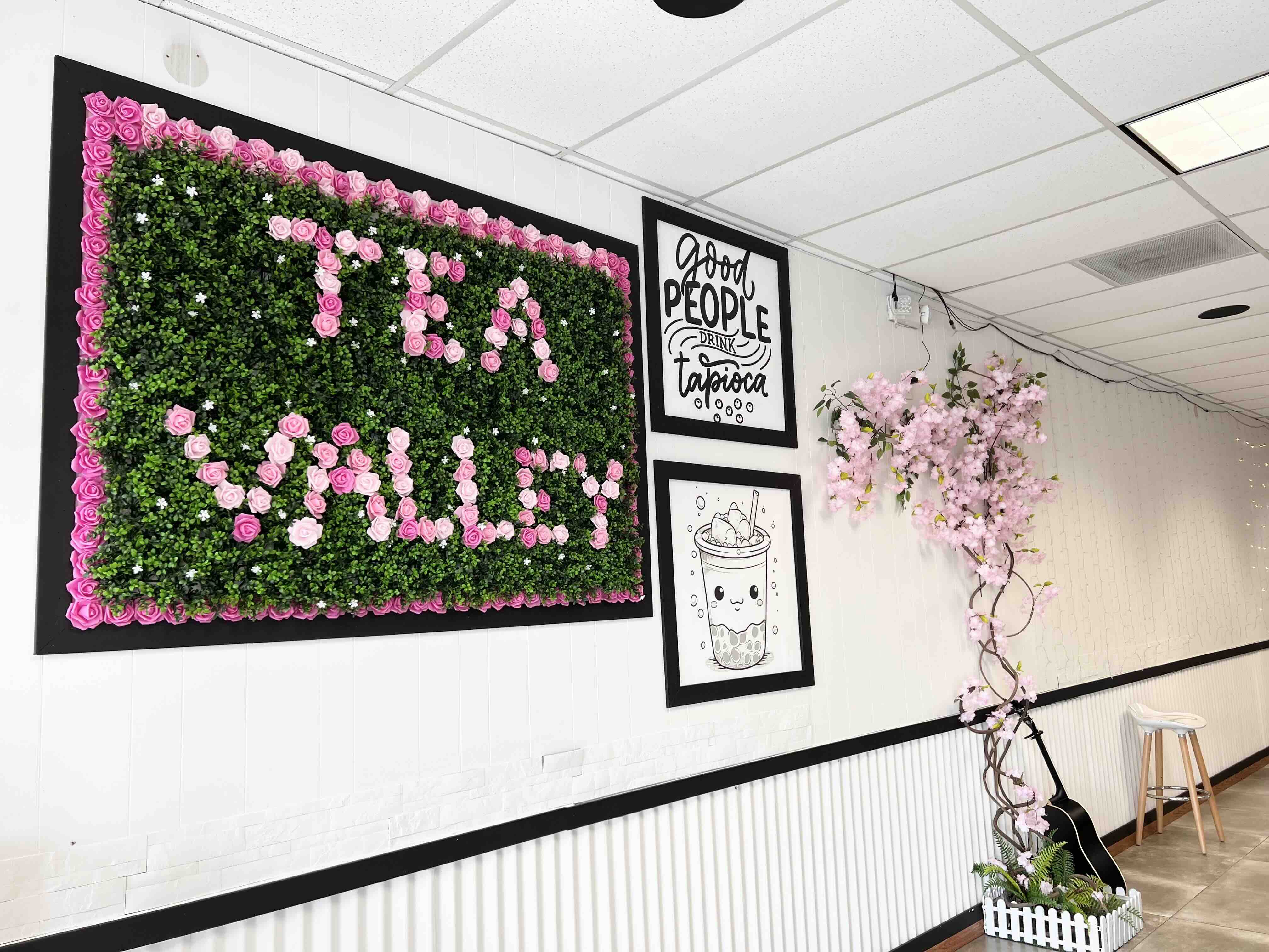 The welcoming and modern interior of the Tea Valley store in Spring, TX